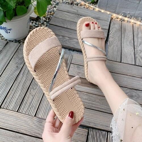 2021 Slipper Sandals Breathable Flip Flops Non-slip Casual Ladies Footwear Flat Summer Casual Beach Shoes Fashion slippers