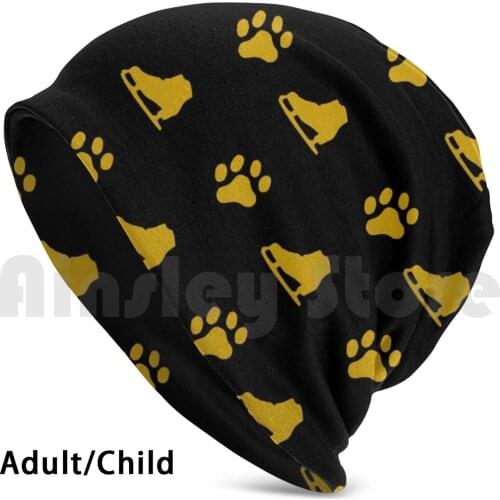 Paw Print Figure Skate Beanies Knit Hat Hip Hop Adrian Adrian College Skating Figure Skating Ice Skating