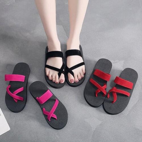 Fashion Women Slippers Summer Outdoor Beach Sandals Non-slip Lightweight Flat Flip Flops Open Toe Ladies Shoes Chaussure Femme