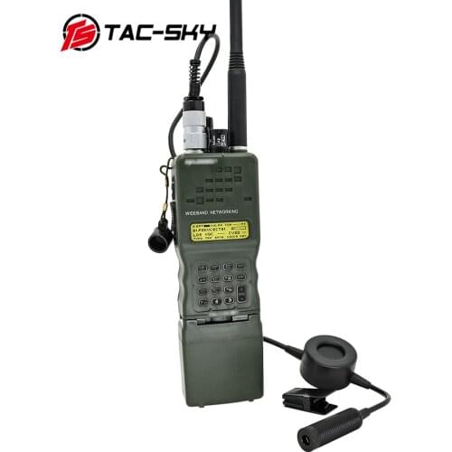 TAC-SKY tactical headset walkie-talkie model AN/PRC 152 152A Harris virtual model dummy case box + PPR PTT 6-pin TCI PTT