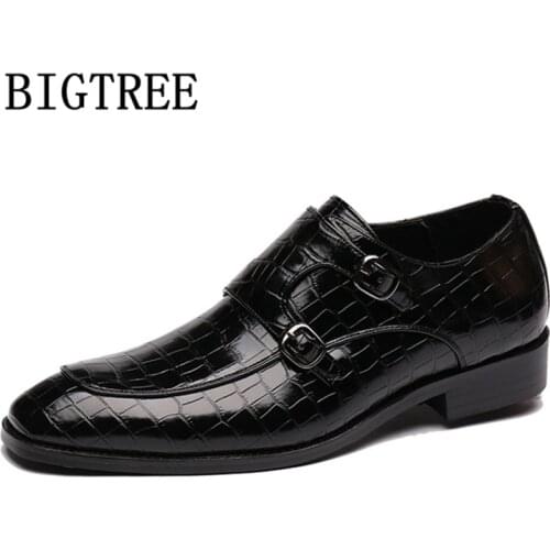 Fashion Double Monk Strap Shoes Loafers Mens Black Shoes Classic Shoes Men Italian Sapato Social Masculino Zapatos Hombre Boda