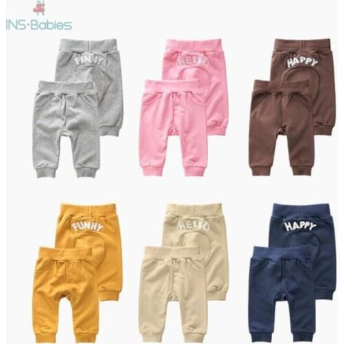 Spring Baby pants for Boys And Girls Soft Pure Cotton Trousers autumn Kids clothes Long Pants For 0-24m Childrens clothing 2020