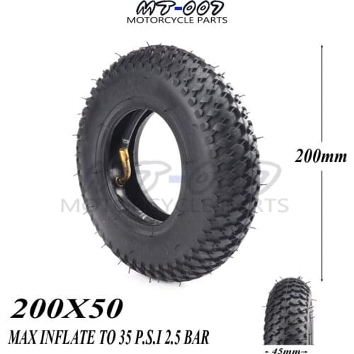 200x50 / 8x2" inch Tire Tyre Inner tube For Electic Scooter Motorcycle ATV Moped Parts