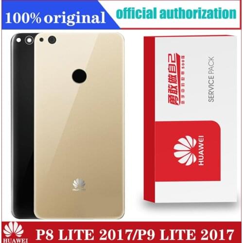 For Huawei P8 Lite 2017 Back Glass Battery Cover Rear Door For Huawei P9 Lite 2017 Back Glass Cover Housing Panel Replacement