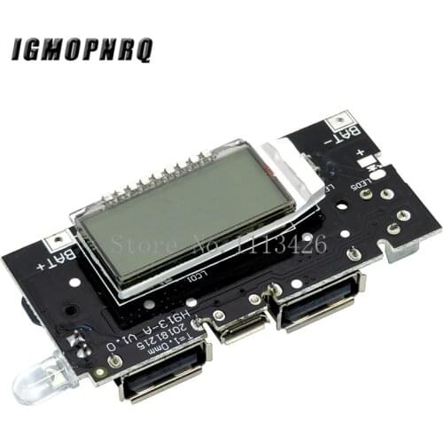 Dual USB 18650 Battery Charger PCB Power Module 5V 1A 2.1A Mobile Power Bank Accessories for Phone DIY LED LCD Module Board