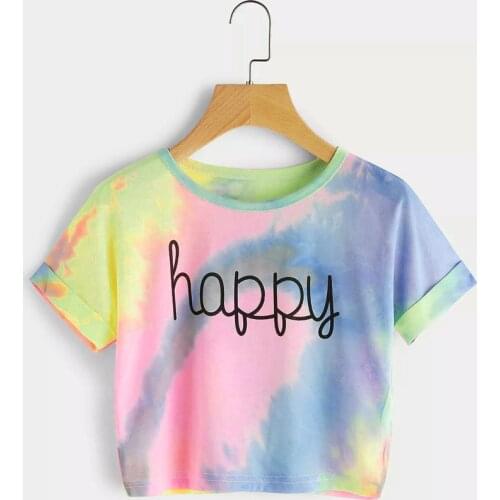 Womens Gradient Shirt Tops Harajuku Fashion Soft Tank Top Casual 2021 Summer Tops O Neck Short Tee Shirt Ladies Tunic Tops