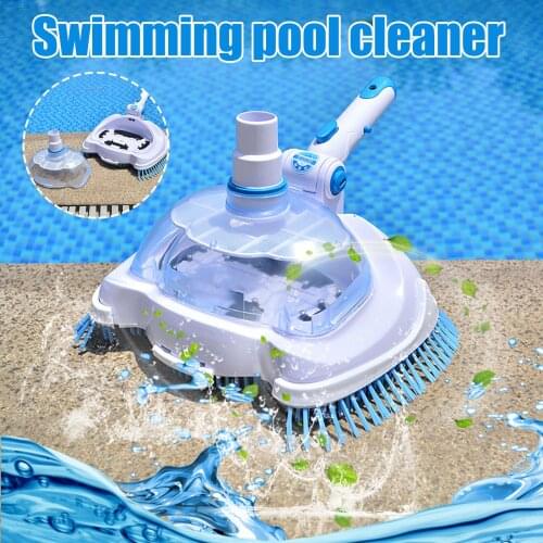 1pc Swimming Pool Vacuum Cleaning Brush Head with Side Brush Rotatable Hose Adapter Swimming Pool Maintenance Tool