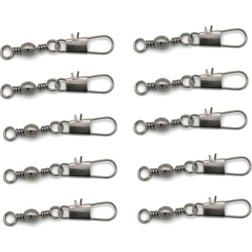 100pcs/lot swivels interlock snap winter fishing gear accessories Connector copper swivel fishing tackle