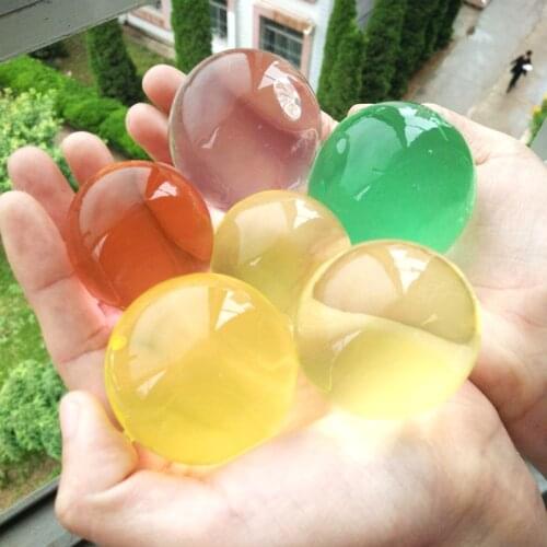 15PCS Dry Gel Beads Large Rosy Hydrogel orbiz Pearl Shaped 8-12mm Crystal Soil Water Beads Mud Grow Ball Wedding Christmas Gift