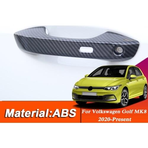 4pcs For Volkswagen Golf MK8 2020-Present Car Styling ABS Car Door Handle Cover Sequins Frame Stickers Auto Exterior Accessories