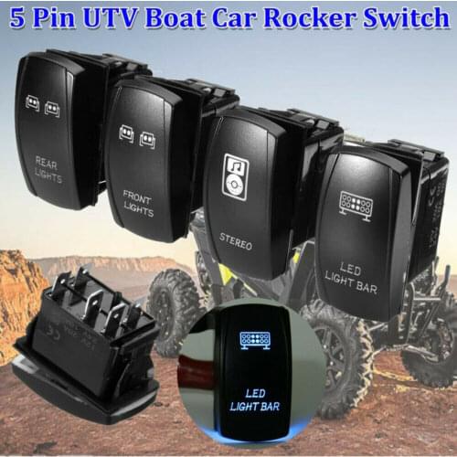 4 Pcs 900 1000 Ranger Blue LED Light Bar Rocker Switches for UTV Polaris RZR 4 XP 900 1000 Arctic Cat
