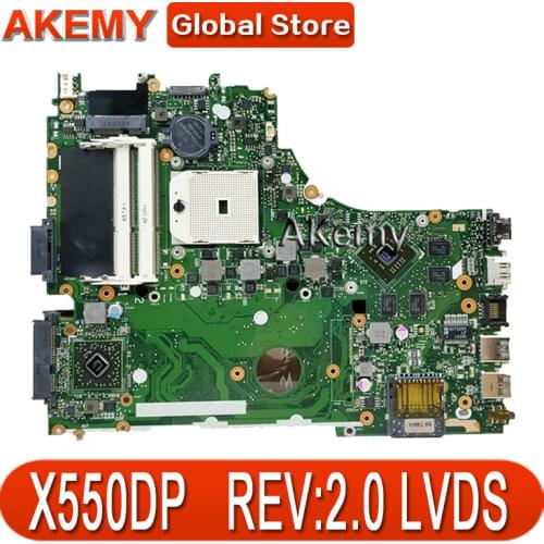 AK X550DP Motherboard REV:2.0 LVDS For ASUS X750DP K550DP K550D X550D Laptop motherboard X550DP Mainboard X550DP Motherboard
