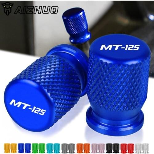 FOR YAMAHA MT125 MT-125 2014 2015 2016 2017 2018 Motorcycle Accessories Tire Valve Air Port Cover Caps CNC Aluminum MT 125 LOGO