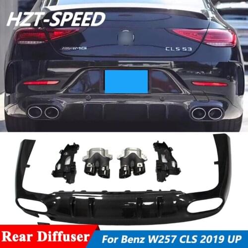 AMG Style Carbon Fiber Or FRP Rear Bumper Lip Diffuser For Benz W257 CLS Class CLS300 CLS350 CLS53 Tuning 2019 Up