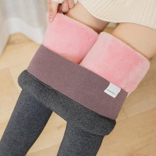 Women Pants Winter Thick Velvet Warm Trousers High Waist Stretch Skinny Pencil Pants Casual Lambskin cashmere Leggings Pants