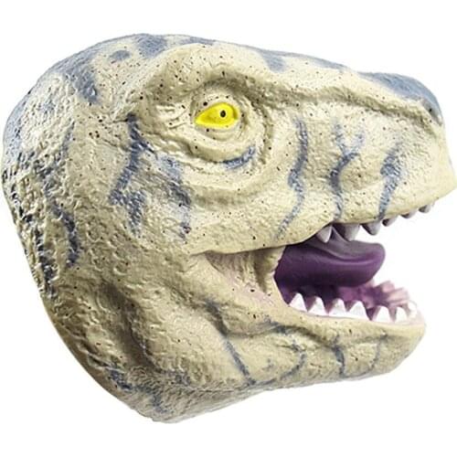 Dinosaur Hand Puppet Toy Soft Vinyl Rubber Animal Head Toy Puppet Model Doll Children Toys Hand Glove Puppet Gift Child Y7M8