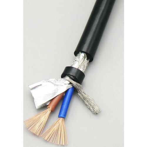 Shielded Wire Sheath Cable 2, 3, 4 Core 0.2mm² with Pure Oxygen Free Copper Double Shield Signal Control Wire RVVP