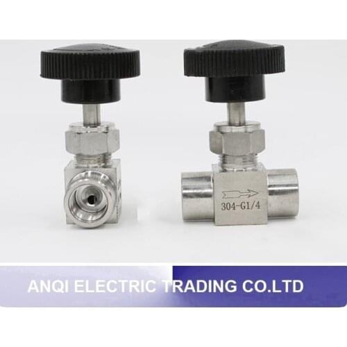 1/2" 1/4" 1/8" 3/8" BSP female Thread 304 Needle Valve Female Thread 304 Stainless Steel Flow Control Shut Off 915 PSI