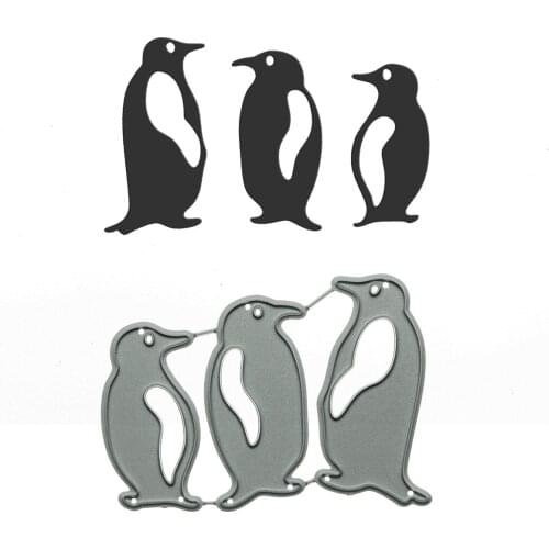 Cute Penguin Shape Metal Cutting Dies Scrapbooking Small Pattern DIY Card Photo Album Decorating Craft Paper Cutter Mold