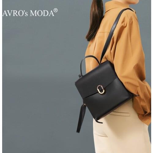 AVROs MODA Fashion Casual Backpack Genuine Leather Shoulder Bags For Women New Designer Luxury Ladies Teenager Girls Backpacks