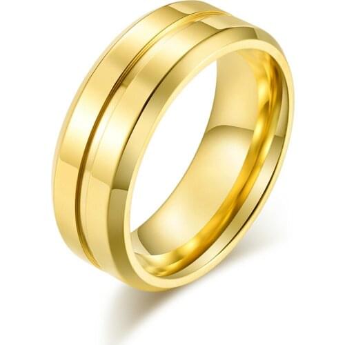 8mm Wide Simple Titanium Steel Mens Ring Fashion Accessories Stainless Steel Ring Jewelry