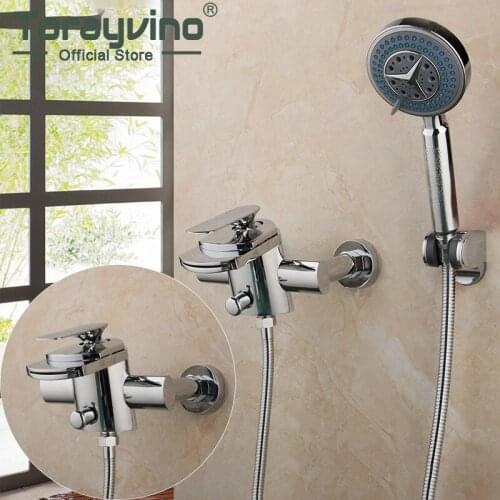 Bathroom Head Shower Stainless Steel Brass Chrome Faucet Spray Shower Head With Waterfall Tap Single Handle Faucet Mixer Taps