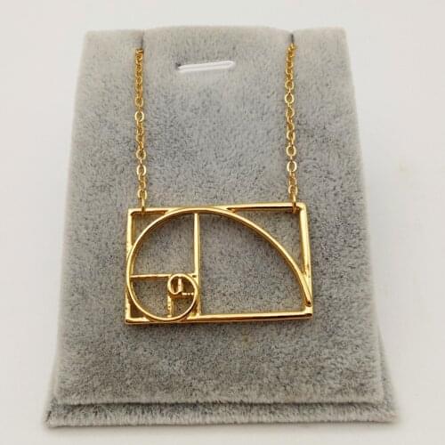 New Science Jewelry Fibonacci Necklace Silver Plated Golden Ratio Necklace Wearable Mathematics - Phi - irrational Jewelry