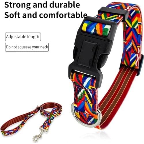 Dog Collar Leash Anti-Neck Puppy Breathable Adjustable Pet Harness For Dog Medium-Sized Dog Leash Outdoor Walking Pet Supplies