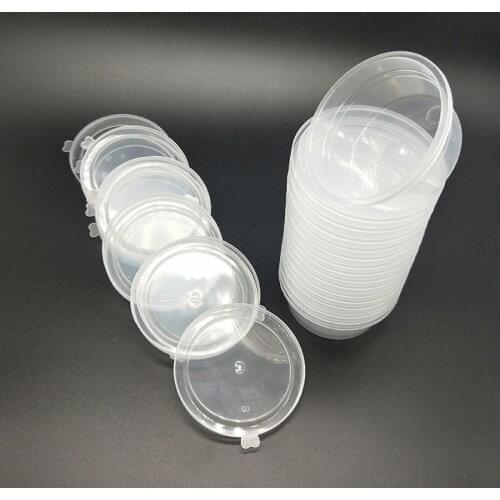 5/10pcs New Plastic Transparent Storage Container Organizer Box With Lid For Playdough Slime Mud Light Clay 60ml