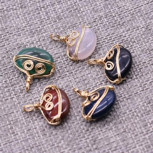 2Pcs Natural Stone Pendant Irregular Winding Exquisite Agates For Jewelry Making DIY Necklace Bracelet Anklet Accessory