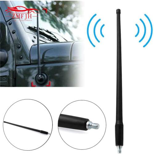 Reflex 13" AM FM Radio Antenna for Jeep Wrangler JK JL 2007 2008 2009 2010 2011 2012 2013 2014 2015 2016 2017 2018 Rugged Ridge