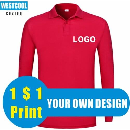 WESTCOOL2020 Autumn New Men And Women Long-Sleeved Polo Shirts Tops Work Clothes Custom Logo Embroidery Printing Pictures