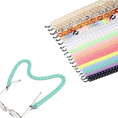 Eyewear Cord Holder Women Candy Color Glasses Chains Acrylic All-Match Chains On Glasses Straps Lanyards Face Mask Chain Unisex