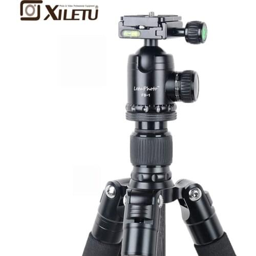 Xiletu L-284C+FB-1 Pro Stable Carbon Fiber Tripod and Ball Head Removable Mnonpod For DSLR Digital Camera Canon Nikon Sony