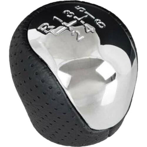 SPORT Perforated Leather Gear Knob Chrome 6-Speed for Hyundai Elantra I30 IX35 Tucson
