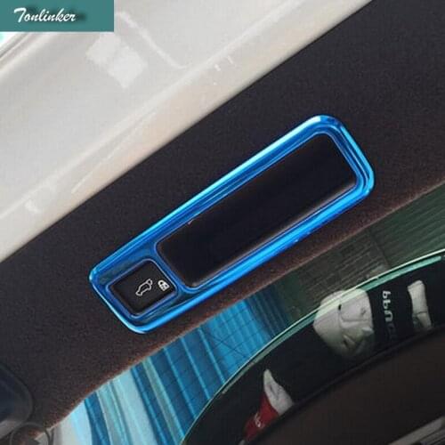 Tonlinker 1 PCS Car Styling Stainless steel Automatic tail door strip Cover Case Stickers for Lexus RX200t 450h 2016 Accessories