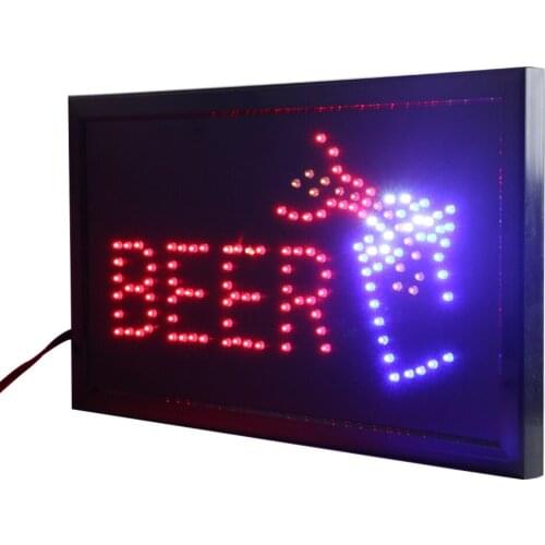 CHENXI Ultra Bright Led Bar Neon Sign Led Billboard Neon Light Animated with Hanging a Chain 19*10 Inch