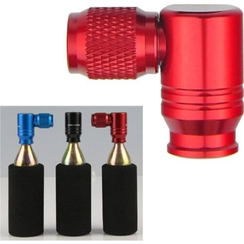 Bicycle Bike Aluminum Mini Air Pump Head CO2 Gas Tank Adapter Tyre Pump Portable Inflator Accessories For Presta/French Valve