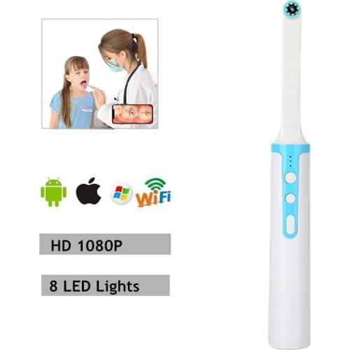WiFi USB Intra Oral Dental Intraoral Camera Dentist Device 8 LED Light Real-time Video Inspection Wireless Teeth Checking Tool