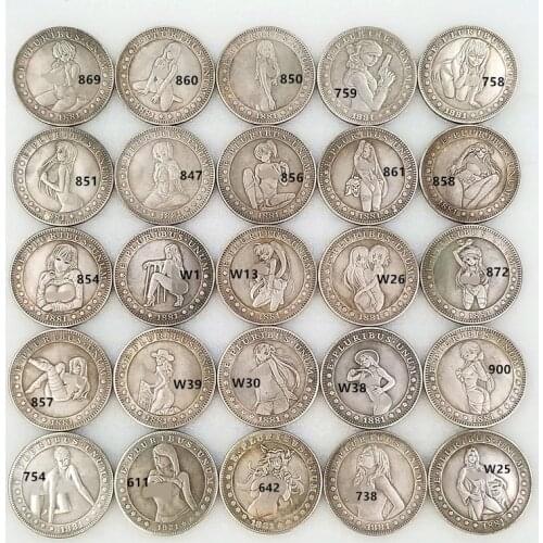 25 American Rangers Commemorative Coins Modern Girl Sexy Challenge Coin Gift Lucky Coin Style