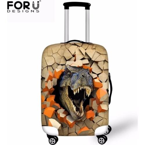 FORUDESIGNS Dinosaur Travel Suitcase Protective Cover Travel Accessories Elastic Luggage Dust Cover Apply to 18''-30'' Suitcase