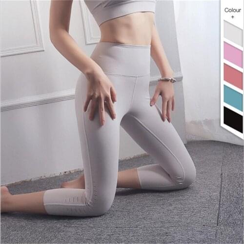 2019 Womens Yoga Leggings 3/4 Ladies Running/gym/fitness/train Female Compression Tight Pants 5 Colors chinlon farbic Wholesale