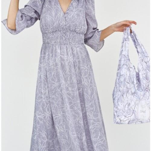 V Neck Long Sleeve Slim Pullover Dress Women Vintage Print High Waist Hip A Line Long Vestidos Spring 2021 Robe vestido de mujer