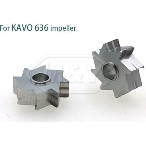 10pcs impeller for K AVO 636 640 8000 high speed handpiece dental turbine ceramic bearings cartridge spare parts