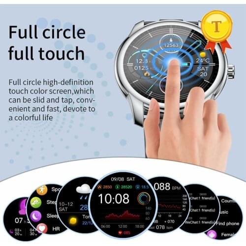 2021 full round touch screen Smart Watch IP68 Waterproof Fitness Tracker Heart Rate Blood Pressure Smart Fitness Bracelet
