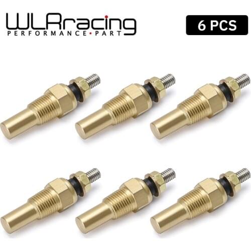 6 Pieces 12V Racing Car meter Oil Temp Sensor & Water temp Sensor 1/8 NPT With or without Connector Car Accessories