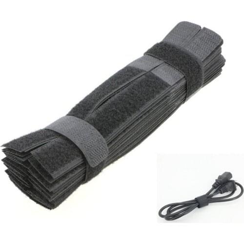 70Pcs Cable Ties Wrapped Reusable Adhesive Strap Organizer USB PC TV Cord Wire Plug Clip Holder Organizer Tie Belt