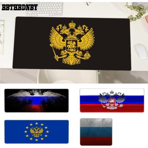 BBTHBDNBY Russian flag New Design Large Gaming Mouse Pad XL Locking Edge Size for Deak Mat for overwatch/cs go/world of warcraft