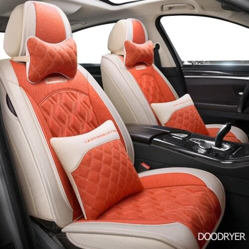 DOODRYER flax car seat covers For Skoda Octavia 2 a7 a5 a3 Fabia Superb 2 3 Rapid Yeti super auto accessories seat cover cars