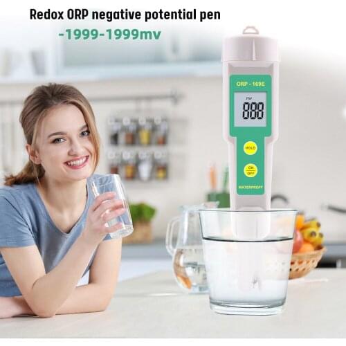 Digital Water Quality Tester Portable Auto Calibration Negative Potential Tester 0-1999mg Water Test ORP Pen PH Meters Home